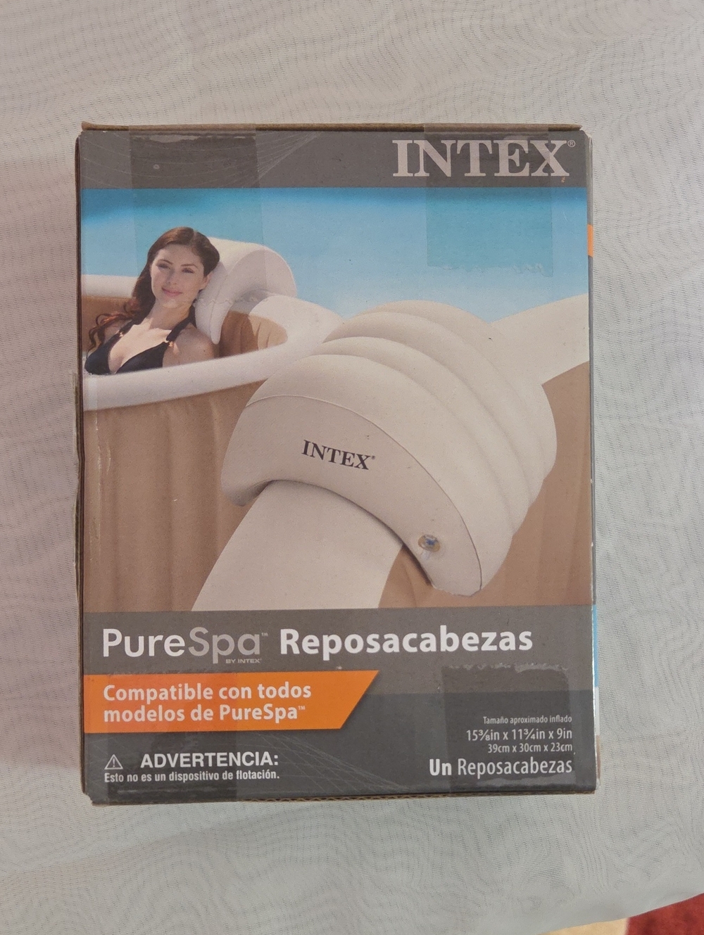 Intex PureSpa Inflatable Headrest - Beige/White 2 Headrest